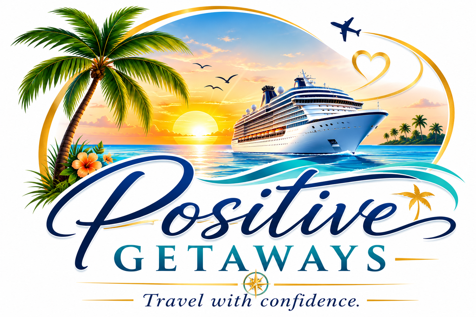 Positive Getaways logo